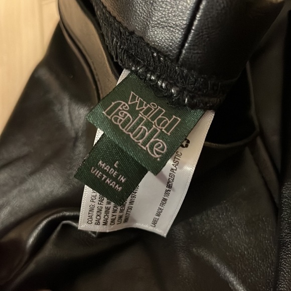 Never Worn Faux Leather leggings - Picture 2 of 2